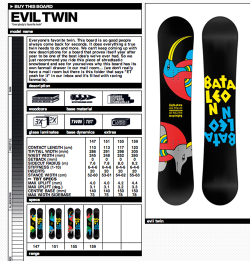 Snowboard 09-10 Evil Twin –