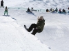 Riding halfpipe in Steamboat